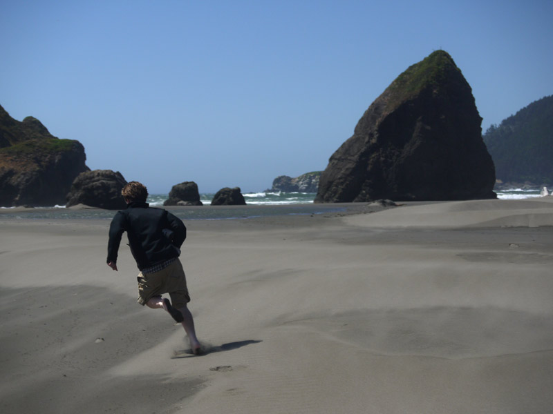 Man Running in Sand
