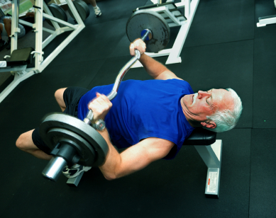 Older Guy Building Muscle