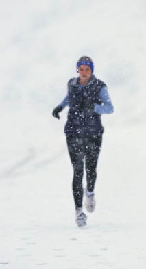 Running in Snowstorm